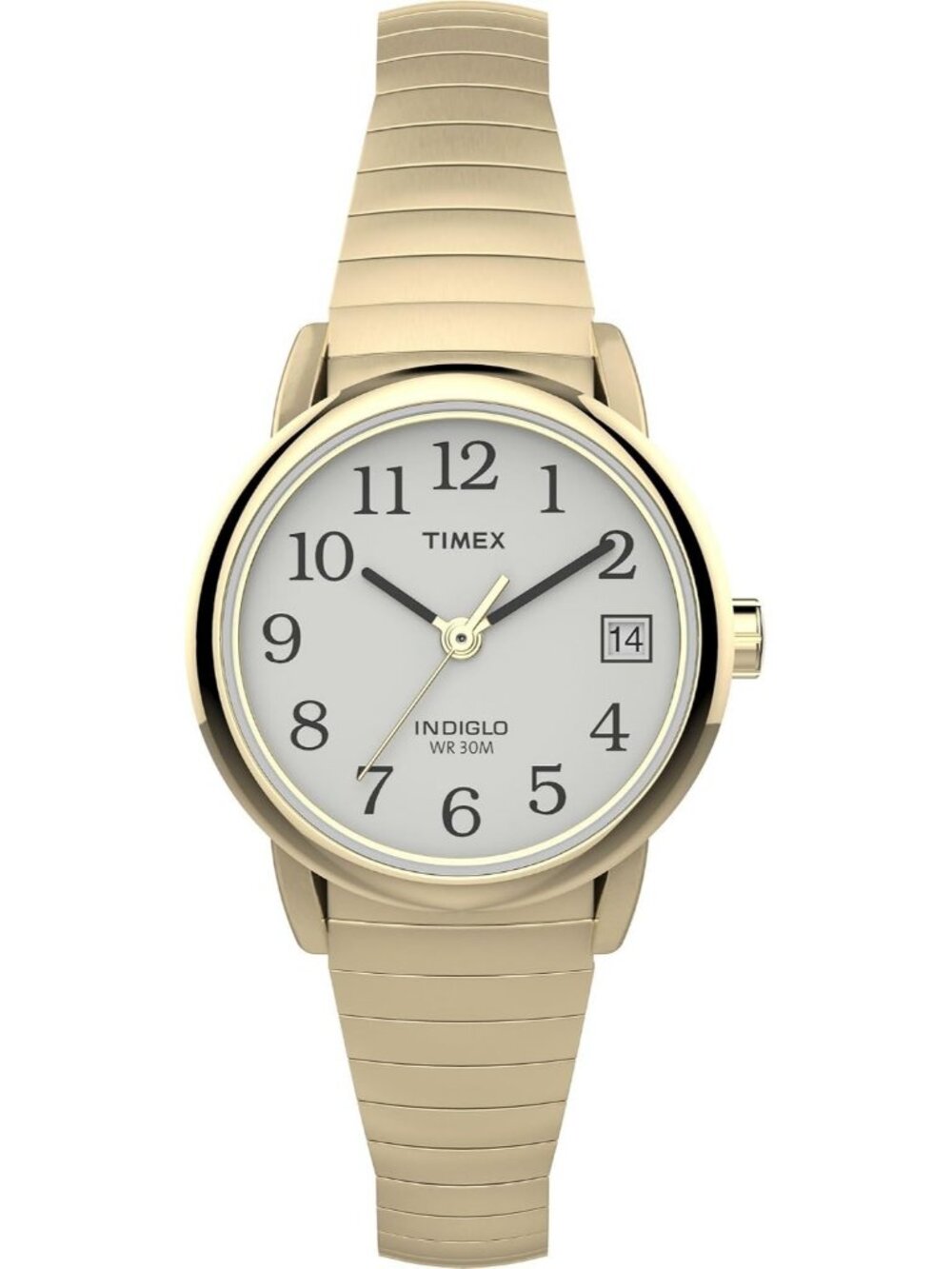 Women's Gold Analog Quartz Easy Reader Adjustable Luminous Round Classic Watch